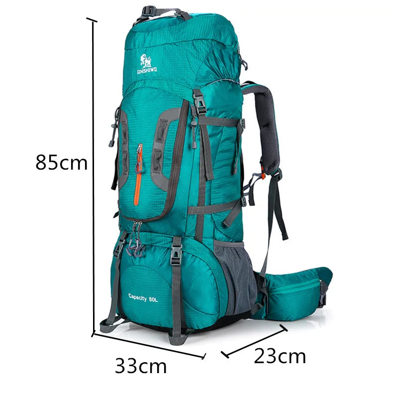 2024 Camping Hiking Backpacks Big Outdoor Bag Backpack Nylon Superlight Sport Travel Bag Aluminum Alloy Support  80L