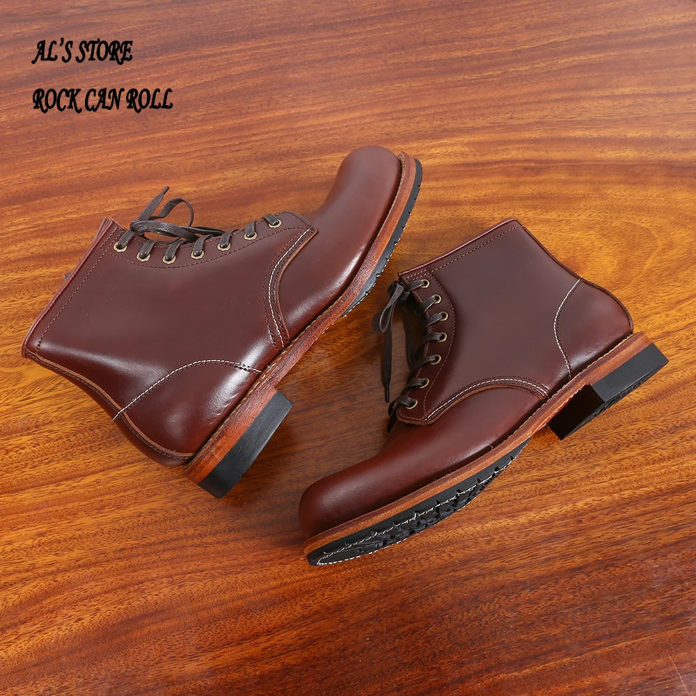 XW318 RockCanRoll Super Quality Size 35-52 Handmade Goodyear Welted Durable Italian Cowhide Boot Custom Made Available