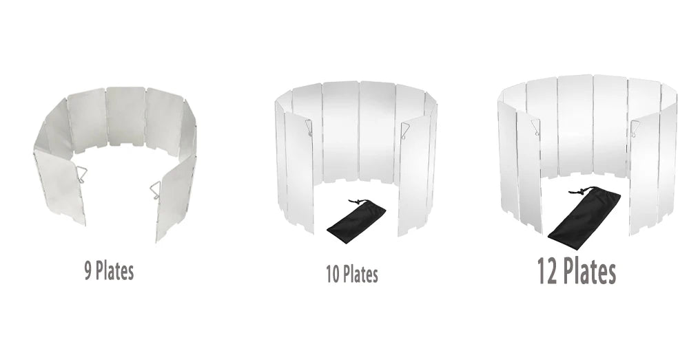 Tall Stove Windscreen-Gas Burner Windshield- Aluminum Camping Stove Compact Folding,Outdoor Cooker Butane Burner Wind Shield