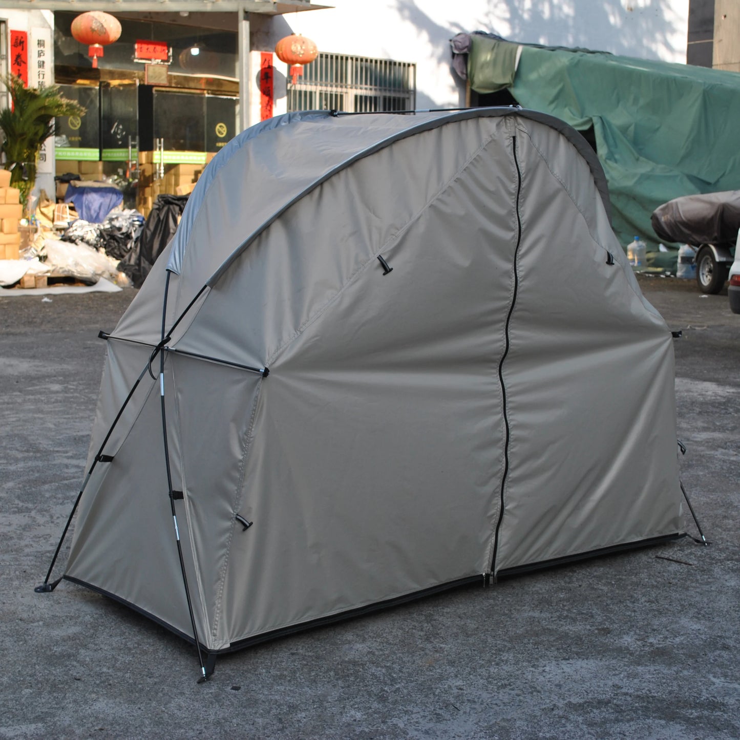 Durable Cot Tent for Camping, Light Weight, Backpacking Tent, Solo, 4000mm Camping Cot Package Not Include