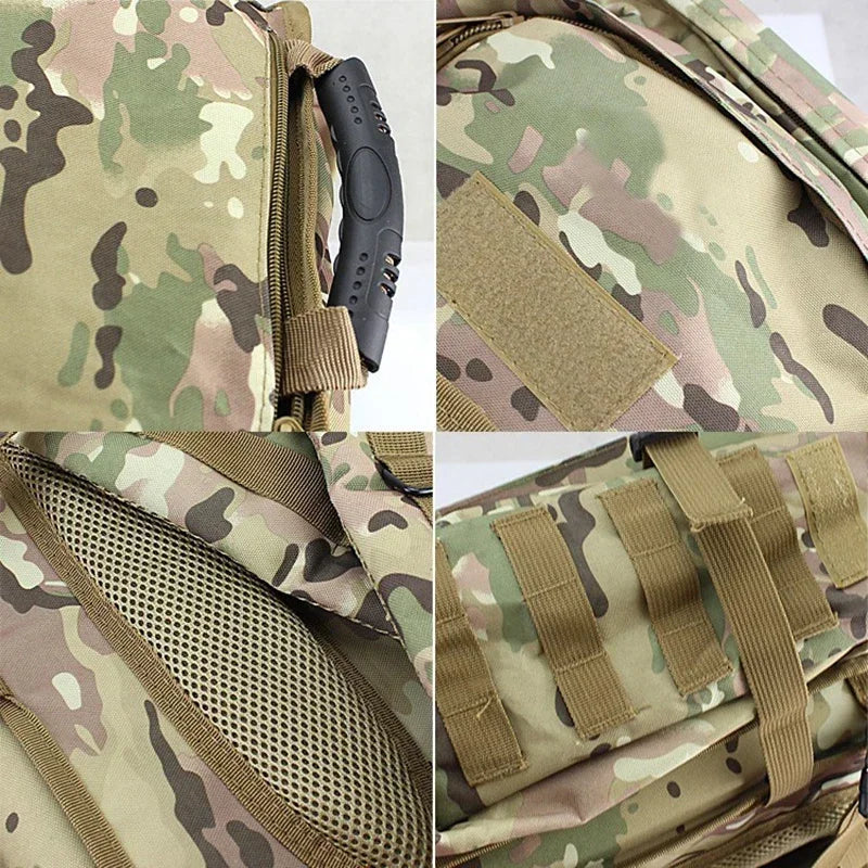 70L Large Capacity Camping Bag Multifunction Hunting Tactical Backpack Molle Hunting Outdoor  Climbing Travel Fishing Bag