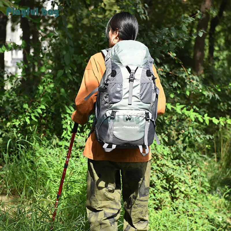 50L Outdoor Mountain Backpack Professional Waterproof Large  Capacity Light Hiking Travel Backpack Adult Bag AVA134
