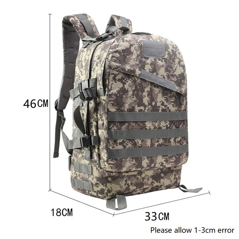 Men's Tactical Backpack Army Molle Assault Bag Outdoor Hiking Trekking Camping Hunting Bag Multicam Camouflage Backpack Mochila