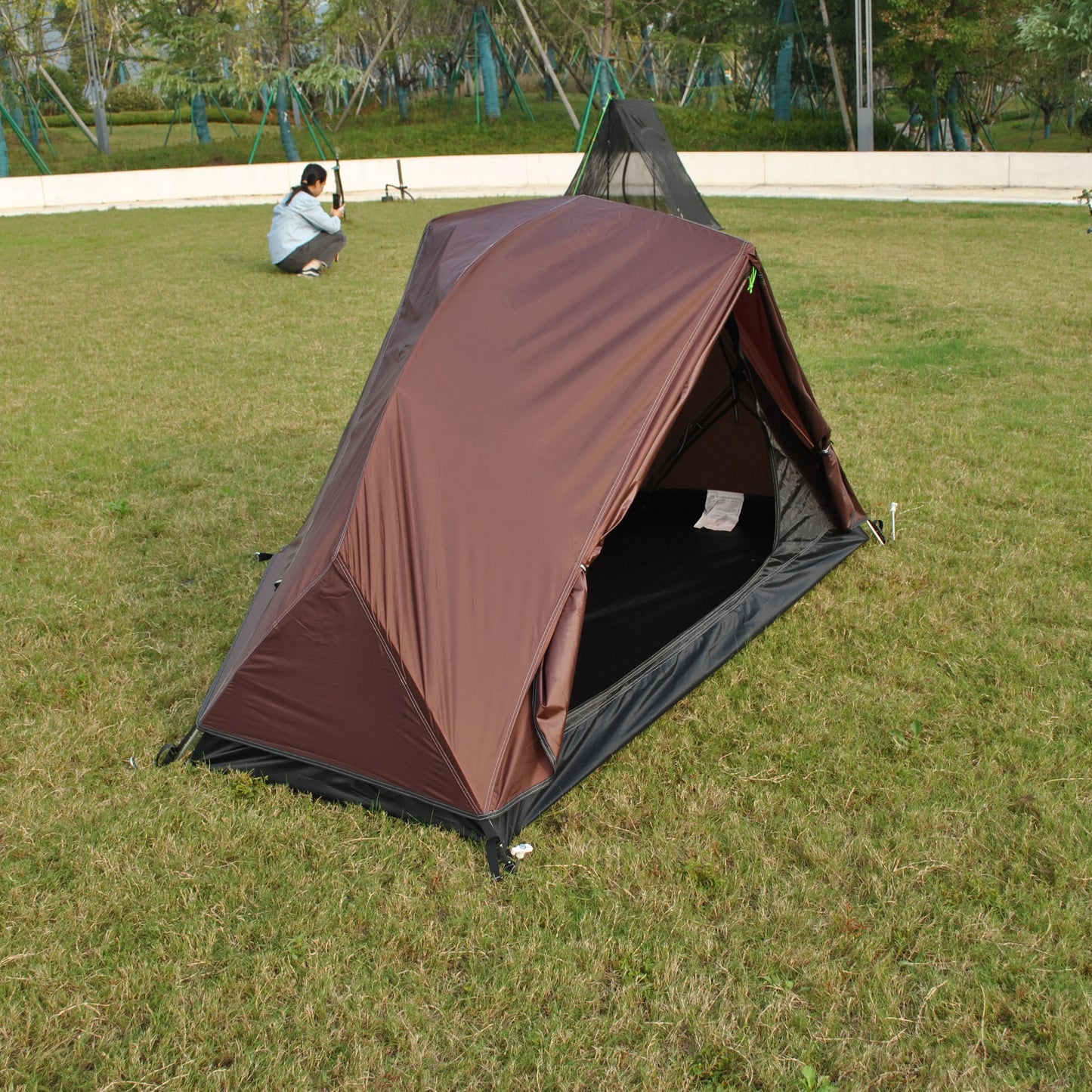 In all weathers 1 Person Lightweight Backpacking Tent, CZX-305 waterproof ultralight 1 man tent,trekking tent,Tents for Fishing