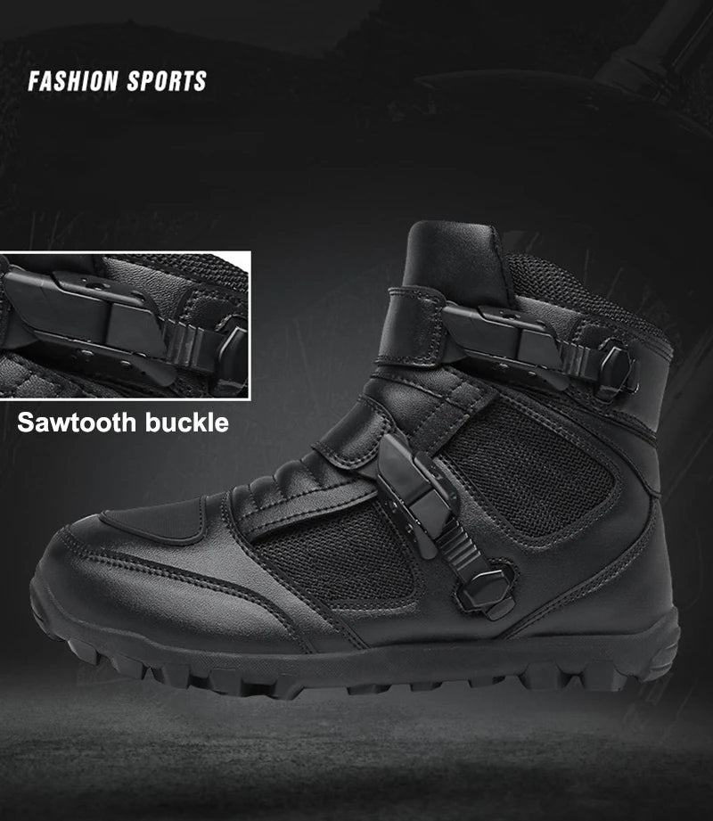 Men's Motorcycle Shoes New Breathable Men Motorcycle Boots Outdoors Cycling Motorbike Non-slip Sports Boot Motos Shoes