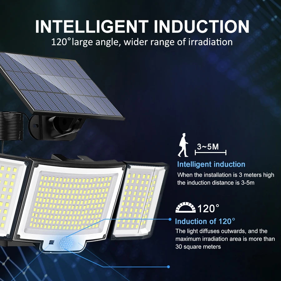 238/328 LED Solar Lamp Outdoor 348Wall Lamp IP65 Waterproof Spotlights Lamp Motion Sensor Solar 3 Mode Street Light Garden Decor