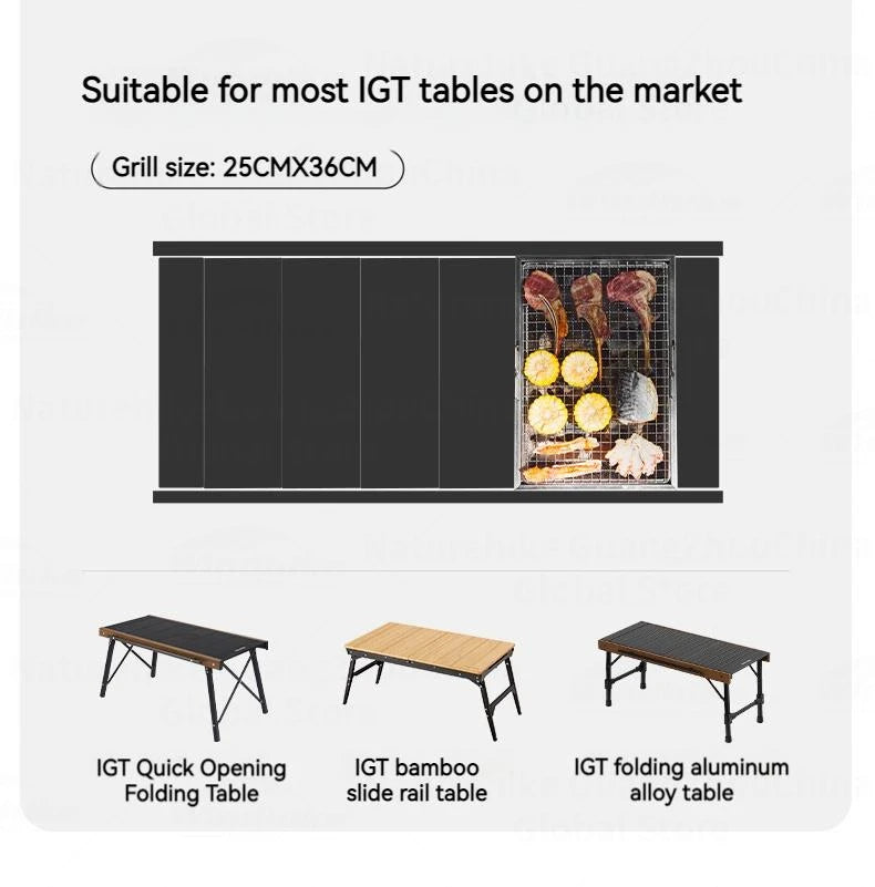 Naturehike Folding Grill Barbecue Stove Firewood Camping Picnic Cookware Accessories Portable Stainless Steel IGT Table Heater