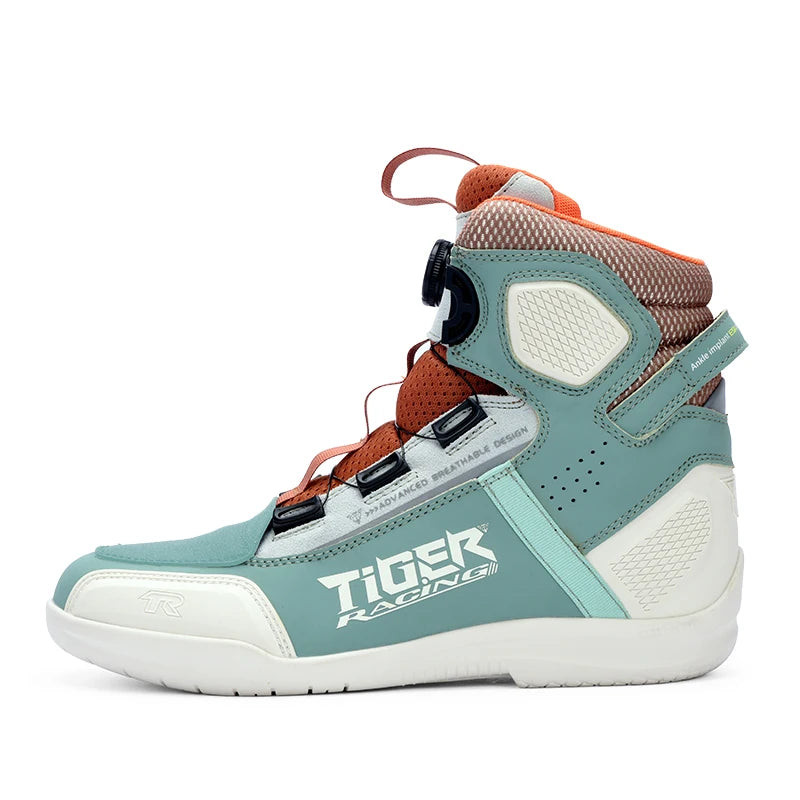 TR Motorcycle Shoes Men Motorcycle Boots Breathable Riding Boots Four Seasons Women Waterproof Moto Racing Shoes Cross-country