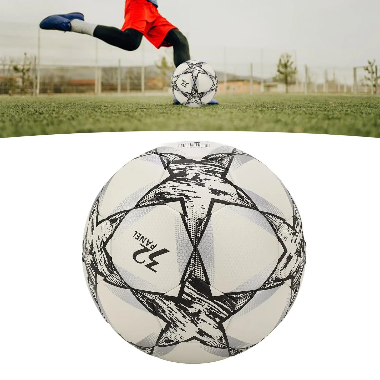 High Elasticity Size 5 PU Leather Soccer Ball Lightweight Kick Resistant for indoor Use Cool Design for kids