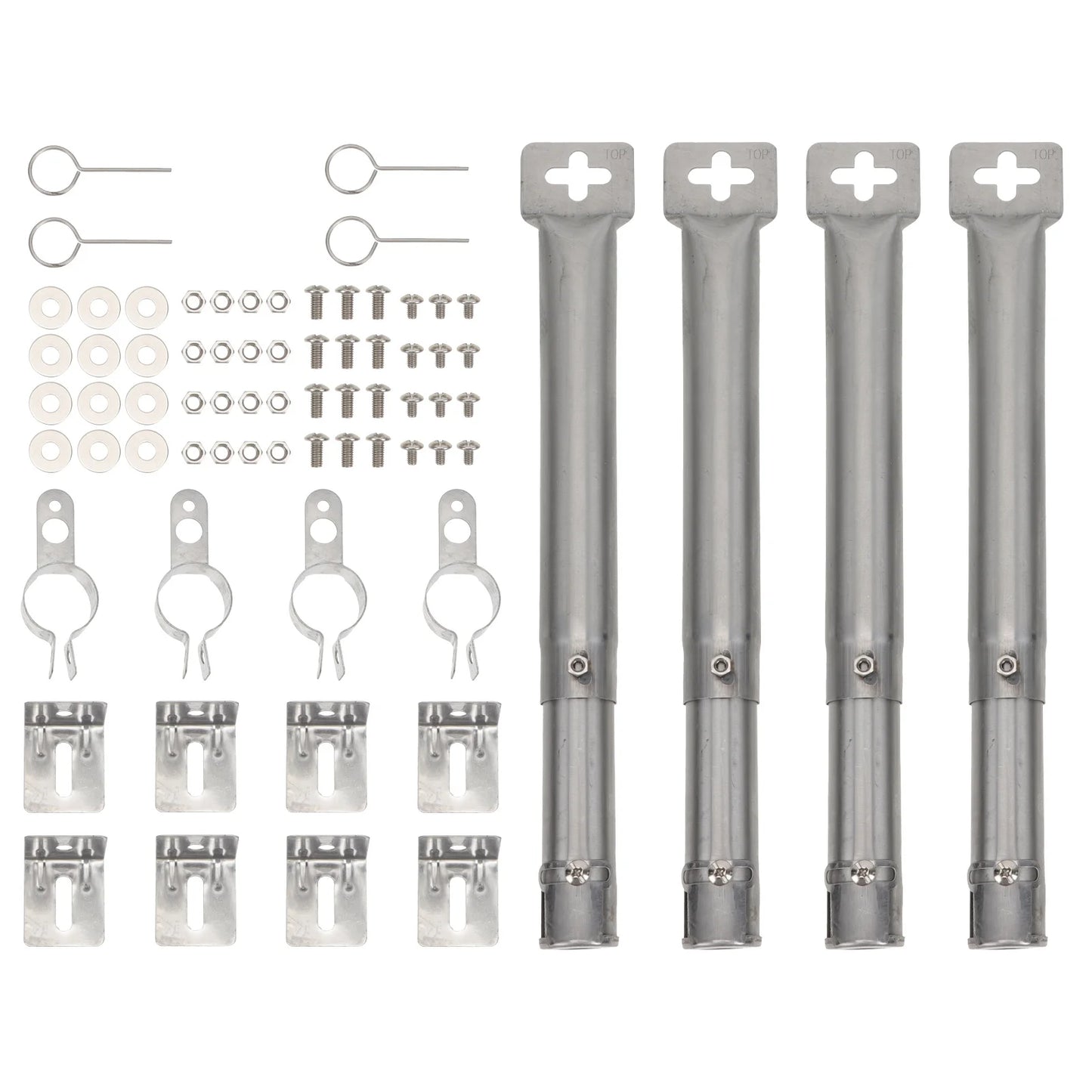 1 set 1 Set Stainless Steel Bbq Grill Burner Tube Adjustable Channel For Gas Grills Outdoor Grill Accessories Flame