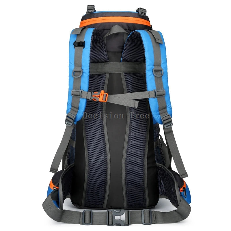 2025 cross-border outdoor hiking bag shoulder hiking sports bag waterproof bag backpack large capacity polyester backpack a001