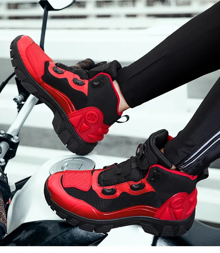 Large Size Motorcycle Boots Outdoor Riding Racing Shoes Anti-fall Wear-resistant Motorcycle Shoes Motorcycle Travel Equipment