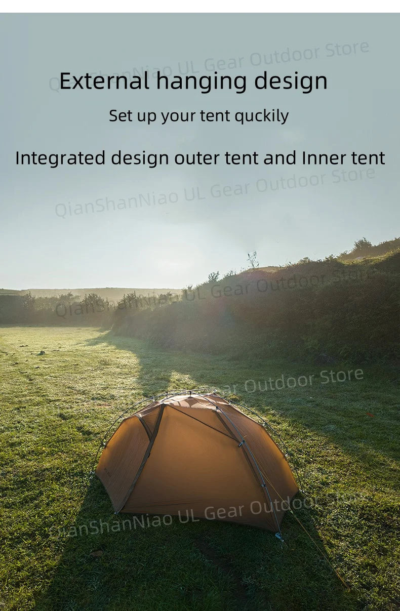 3F UL Gear Taiji 1 Tent Ultralight Single Person Outdoor Camping Tourism Tent Mountaineering Windproof Hiking Tent 1 Person