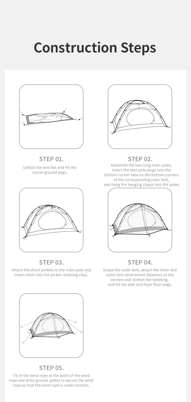 Naturehike Cloud River Pro Outdoor Camping Tent Ultralight 2 Person 20D Silicone Fabric Double-layer Waterproof Hiking Tents