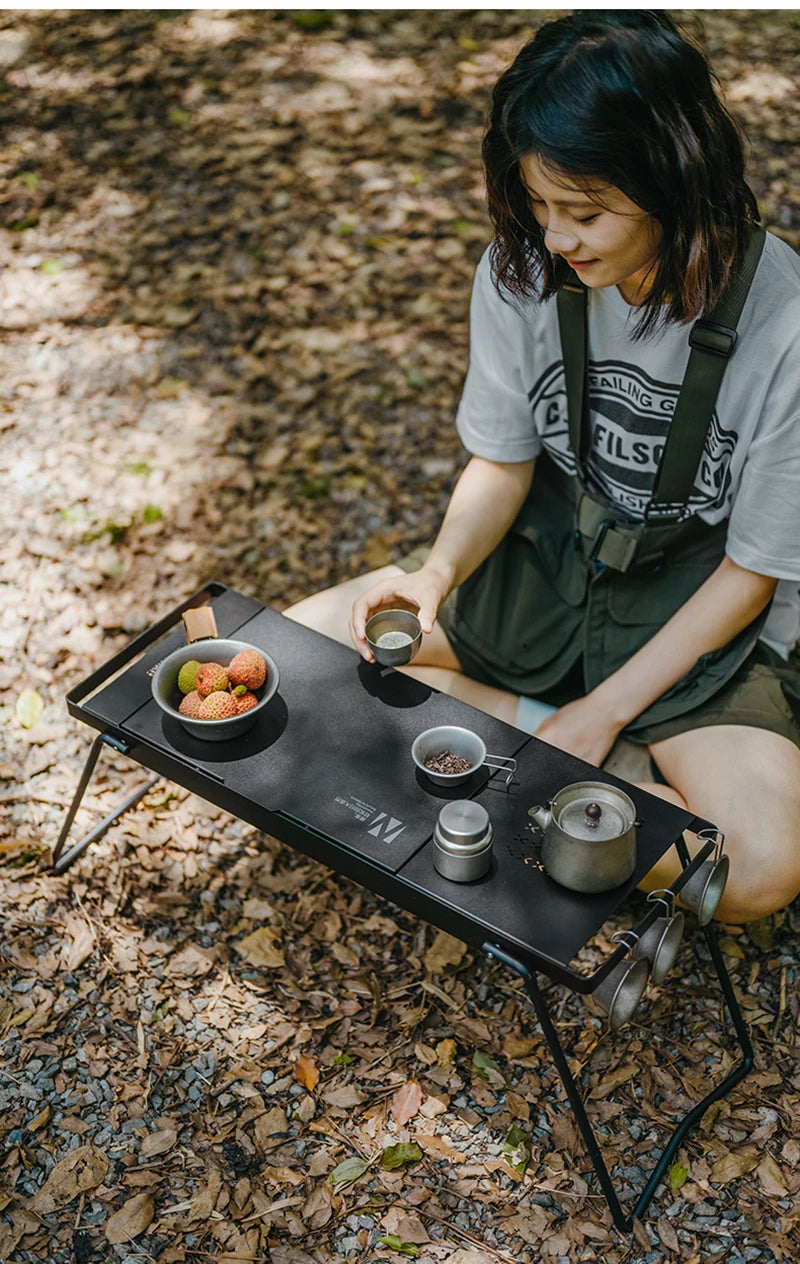 Naturehike Camping Portable Foldable Barbecue Grill Outdoor Mini Camping Grilling Rack 2-speed Adjustable Fire Mini BBQ Table