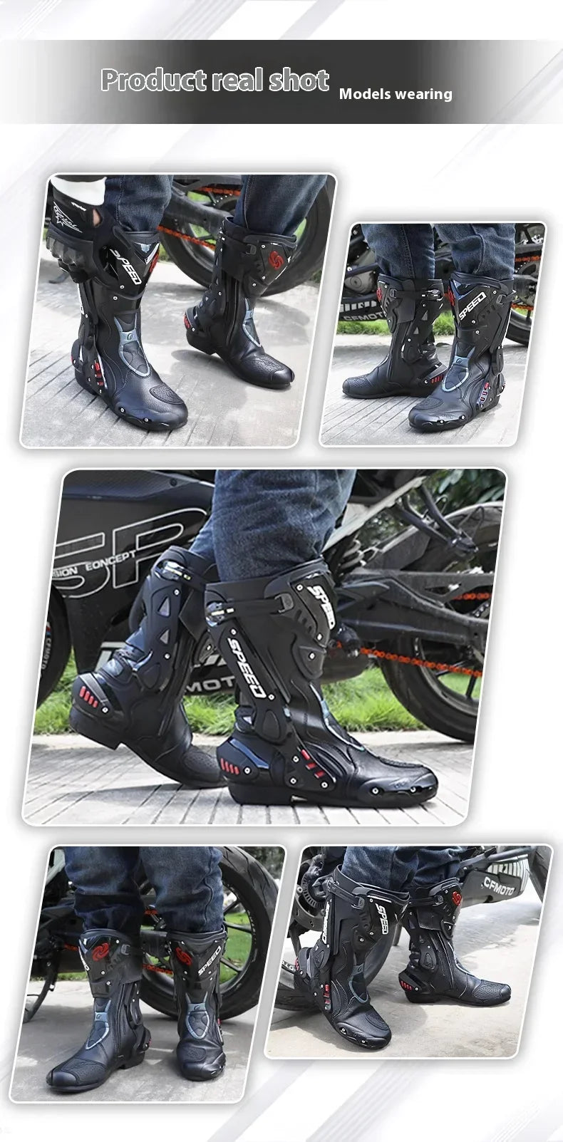 2024 Summer Motocross Boots Water-Repellent Breathable Anti-Slip All-Terrain Off-Road Motorcycle Riding Gear Durable MX Boots