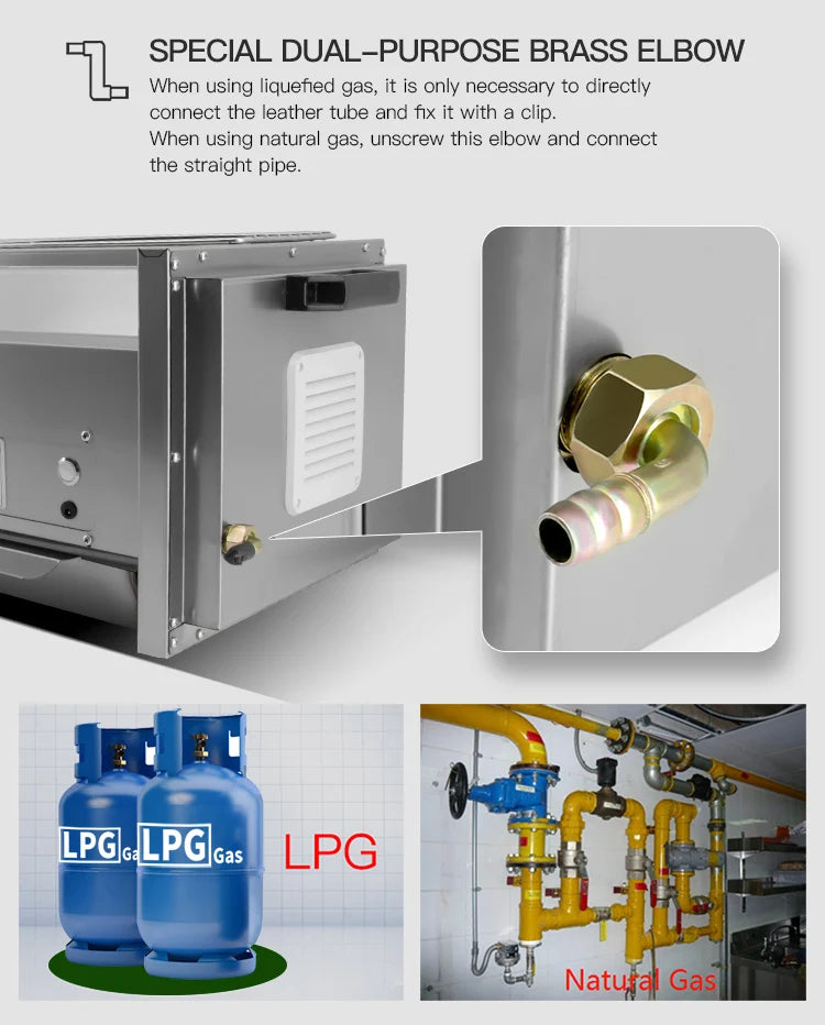 A8 Gas Large Barbecue Grill Commercial Grill Machine Restaurant