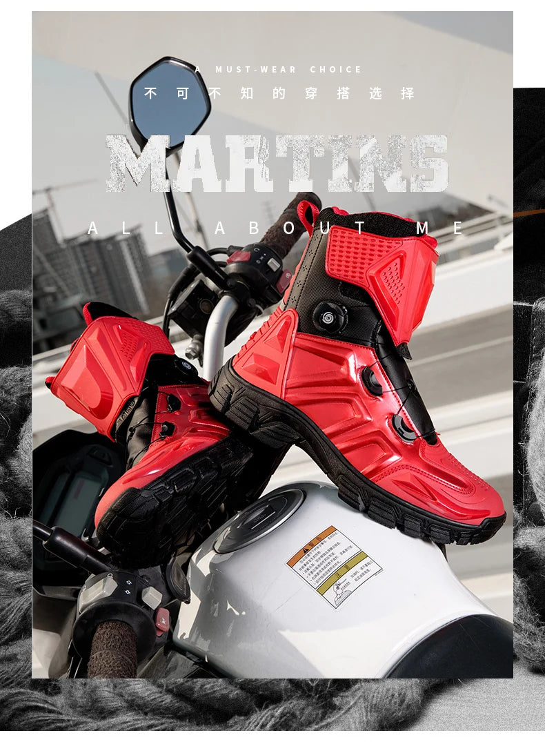 New Motorbike Boots Anti-slip Waterproof  Motorcycle Boots Wear-resistant Biker Protection Equipment Anti-fall Motocross Boot
