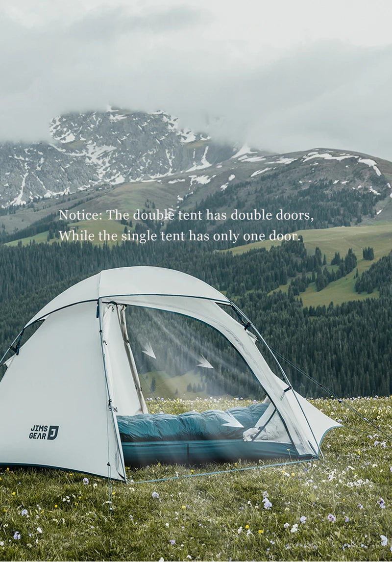 Naturehike Jims Gear Outdoor Camping Tents 1-2 Person 15d Nylon Silicone Coating Ultralight 4 Seasons Hiking Picnic Travel Tents