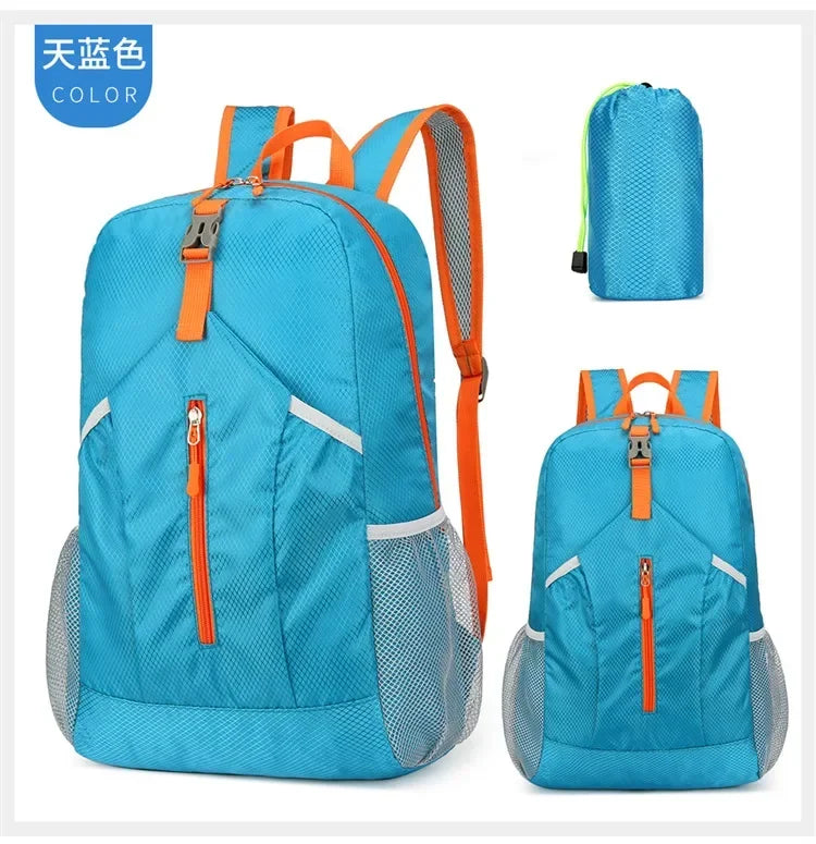 25L Light Folding Waterproof Unisex Hiking Fitness Camping waterproof Climbing Travel Bag Outdoor Sports Leisure Backpack