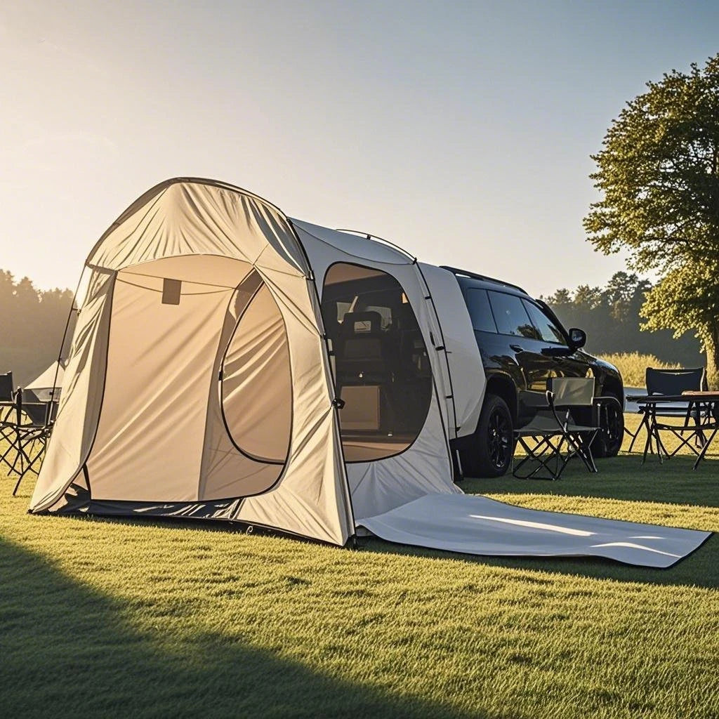 Easy Setup SUV Car Camping Tent - 4-Season Waterproof Tailgate Tent with Floor, 2-4 Person Large Space for Outdoor Adventures