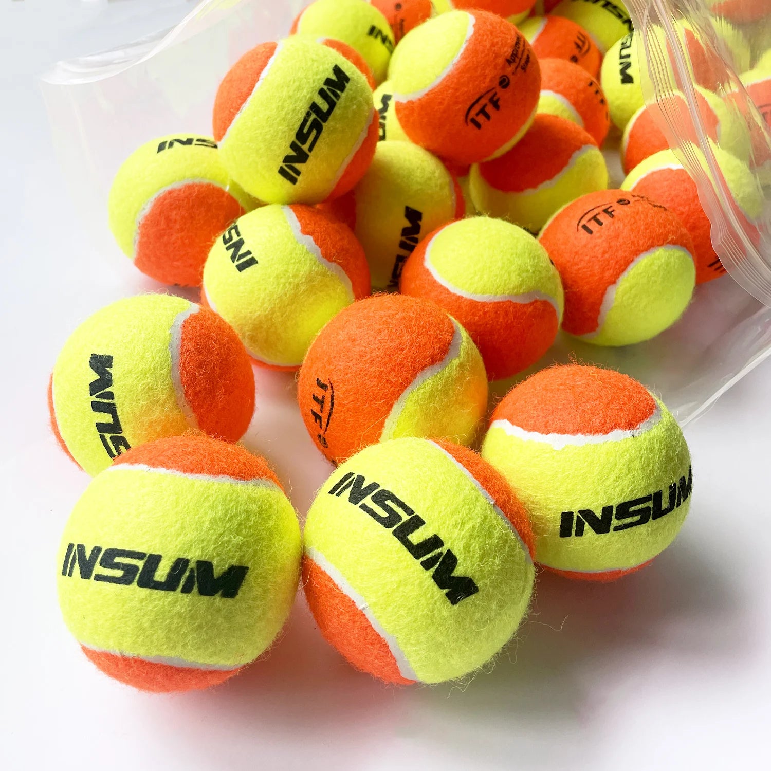 3/6/12 PCS INSUM Beach Tennis Balls 50% Standard Pressure Premium Quality Tennis Coach Balls for Beach and Outdoor Training Ball
