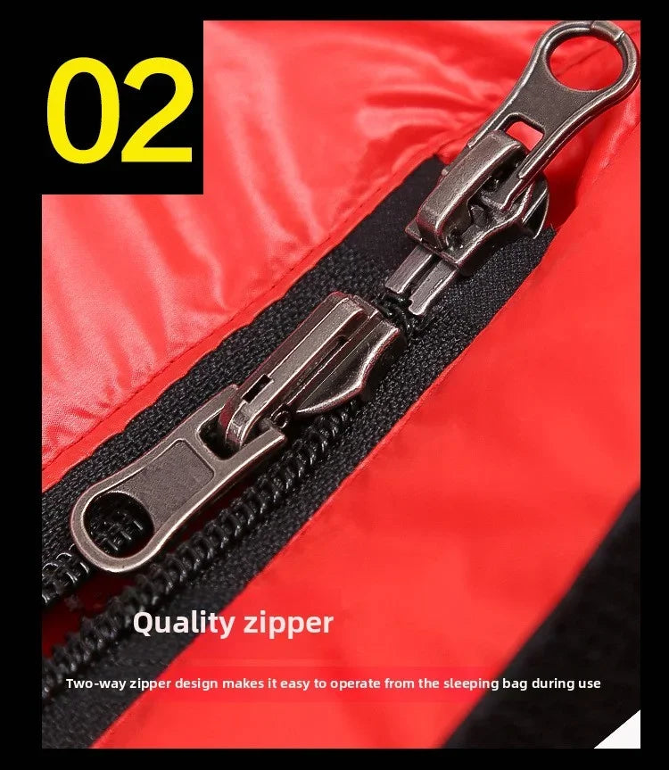 Lightweight Goose Down Double Sleeping Bag Adult Outdoor AllSeason Camping