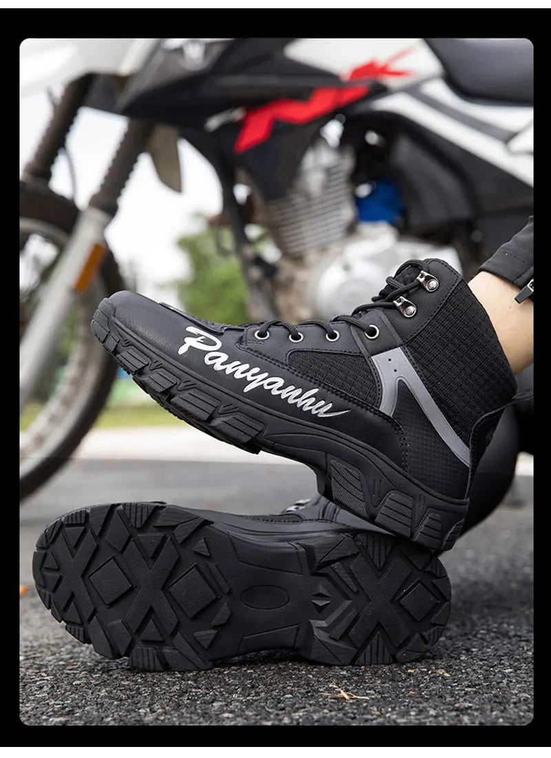 Motorcycle Boots for Man 2025 New Breathable Motocross Riding Boot Men's Motos Protective Shoes Motorbike Anticollision Shoes