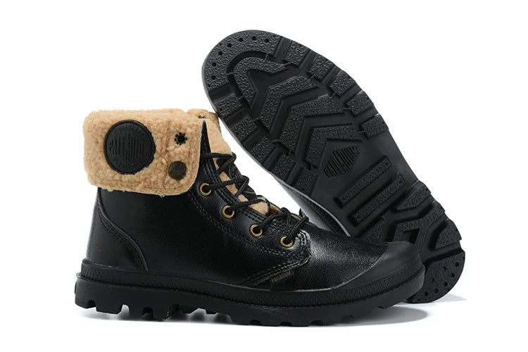 2025 New PALLADIUM Pampa Men Women Soldiers Boots Leather Zipper Ankle Boots Outdoor Dual Purpose Walking Shoes Casual Shoes