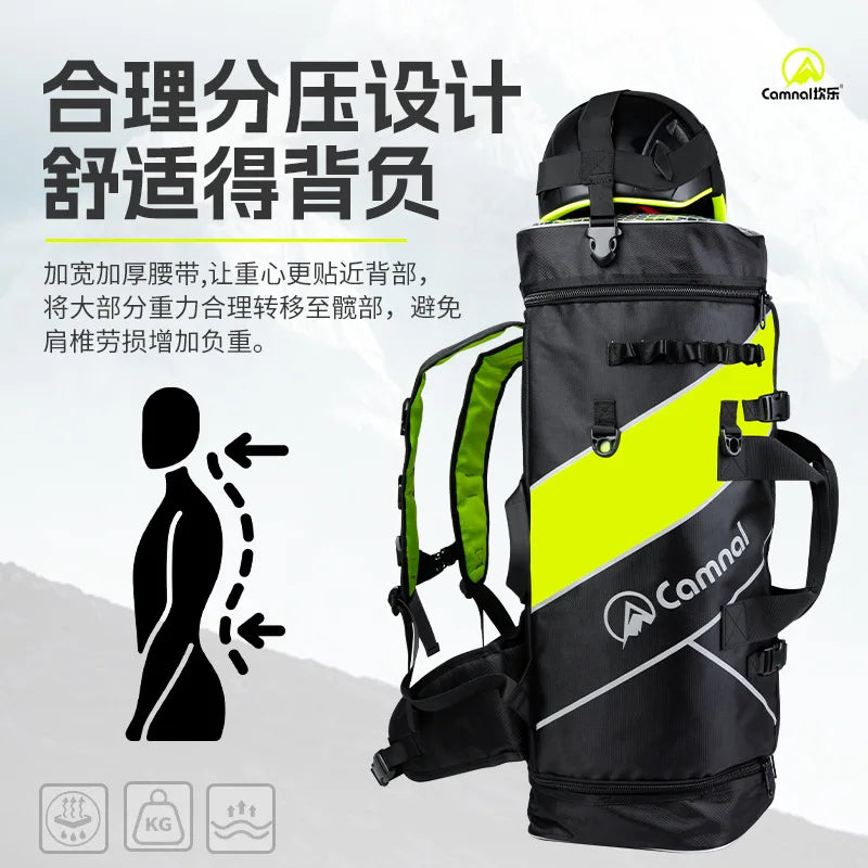 55L Outdoor Climbing Equipment Rope Bag, 1680D Oxford Cloth Waterproof And Wear-Resistant, Rescue Equipment Storage Bag,P896