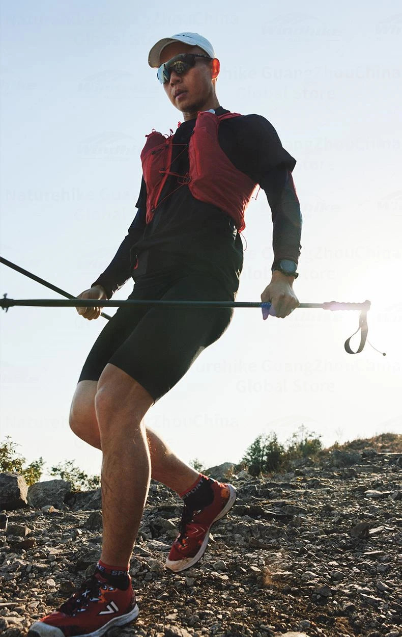 Naturehike 3K Carbon Fiber Collapsible Telescopic Sticks Trekking Pole Folding Portable Walking Stick Staff for Hiking Climbing