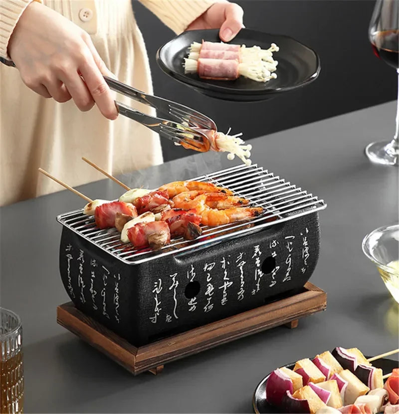 Aluminium Alloy Indoor Outdoor Bbq Stove Barbecue Tools charcoal grill Portable Japanese Bbq Grill Korean Carbon Barbecue Grills