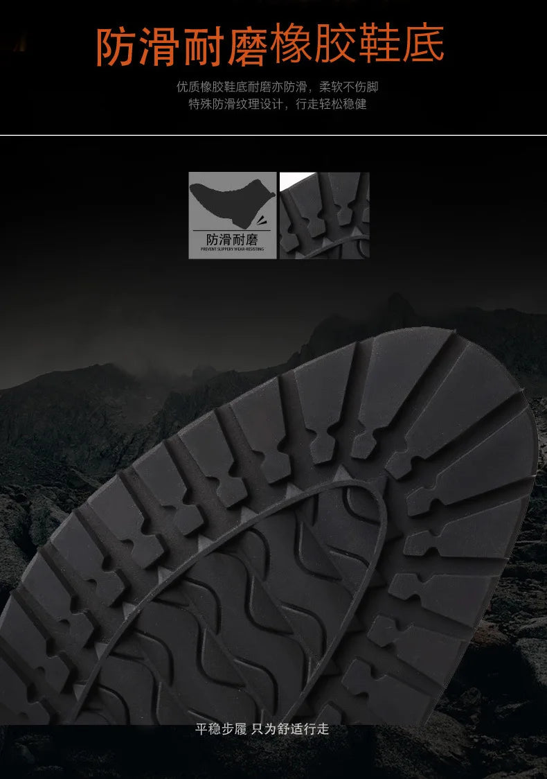 2024 Autumn New Casual Fashion Trend High Top Men's Shoes Leather Boots Large Size 38-48