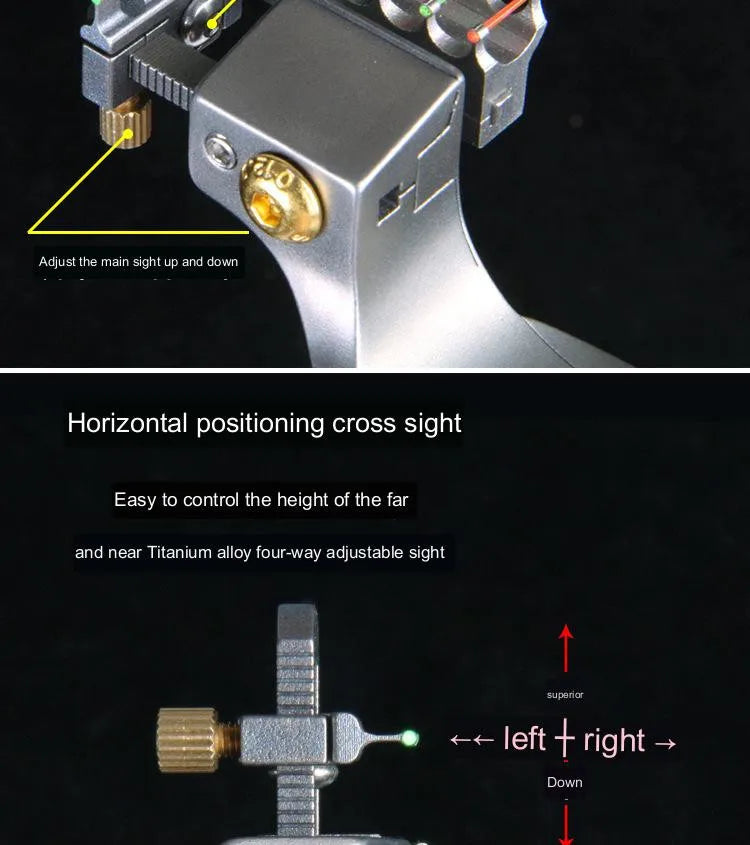 Slingshot Hunting Titanium Alloy TC21 Catapult with Rubber Band Set Professional Outdoor Shooting Games Accessories Adult Toys