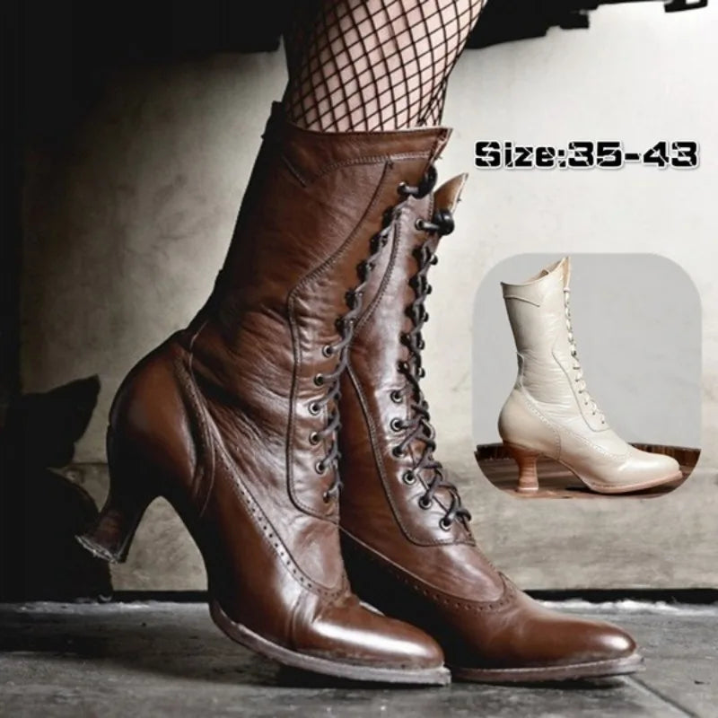 Motorcycle boots women pointed straps center heel women's boots wine glasses heel boots sizes 40-43 botas moto riding shoes
