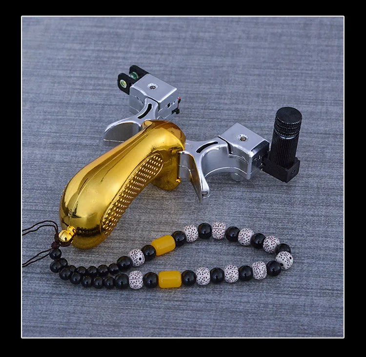 Powerful Slingshot with Laser Spirit Level Fast Press Bow Catapult Precision Infrared Outdoor Sports Hunting Shooting Sling Shot