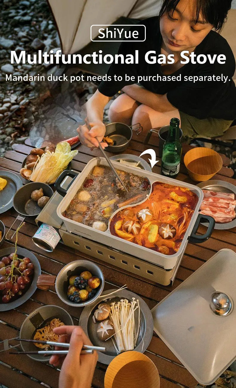 Naturehike Camping Gas Stove Burner 2300W Strong Fire Cooking Furnace Outdoor Picnic Barbecue Fry Grill Boil Pot Pan Portable