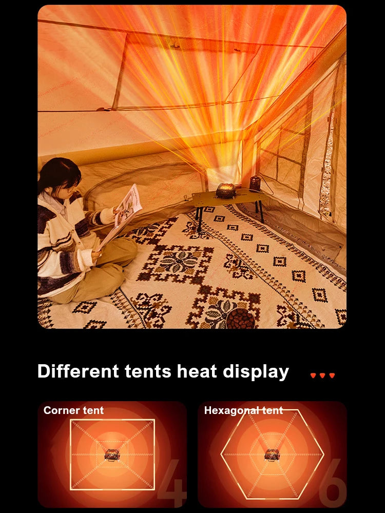 Portable Mini Dual-purpose Outdoor Multifunctional Heating Stove, Infrared Stove, Camping Stove Head Winter Camping for Heating