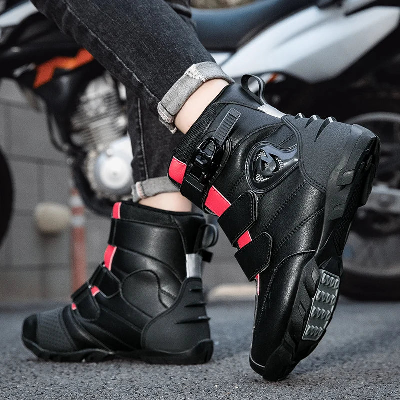 Motorcycle Riding Shoes Breathable Motorcross Off-road Short Boots Man Women Rider Motocross Equipment Anti-fall Racing Shoes 47