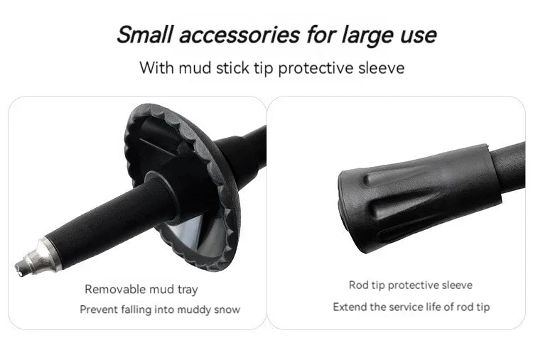 ASTA GEAR Carbon Fiber Climbing Alpenstock Ultra Light Aluminum Alloy  ul Tent Ceiling Support Rod Carbon Hiking  Climbing Stick