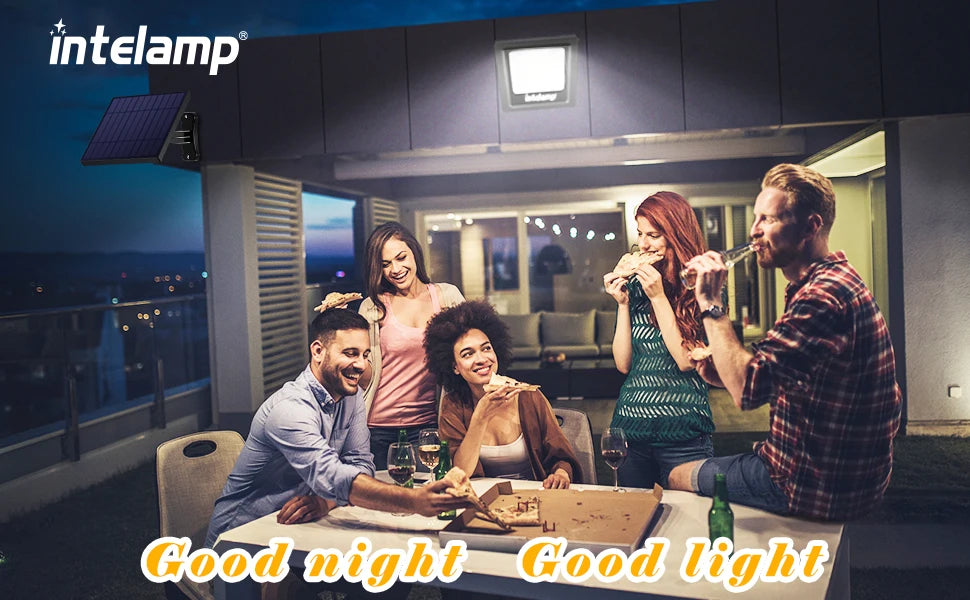 Solar Outdoor Super Bright Wall Light IP65 Waterproof Street Light Solar Security Light (Warm) for Many Outdoor Scenes