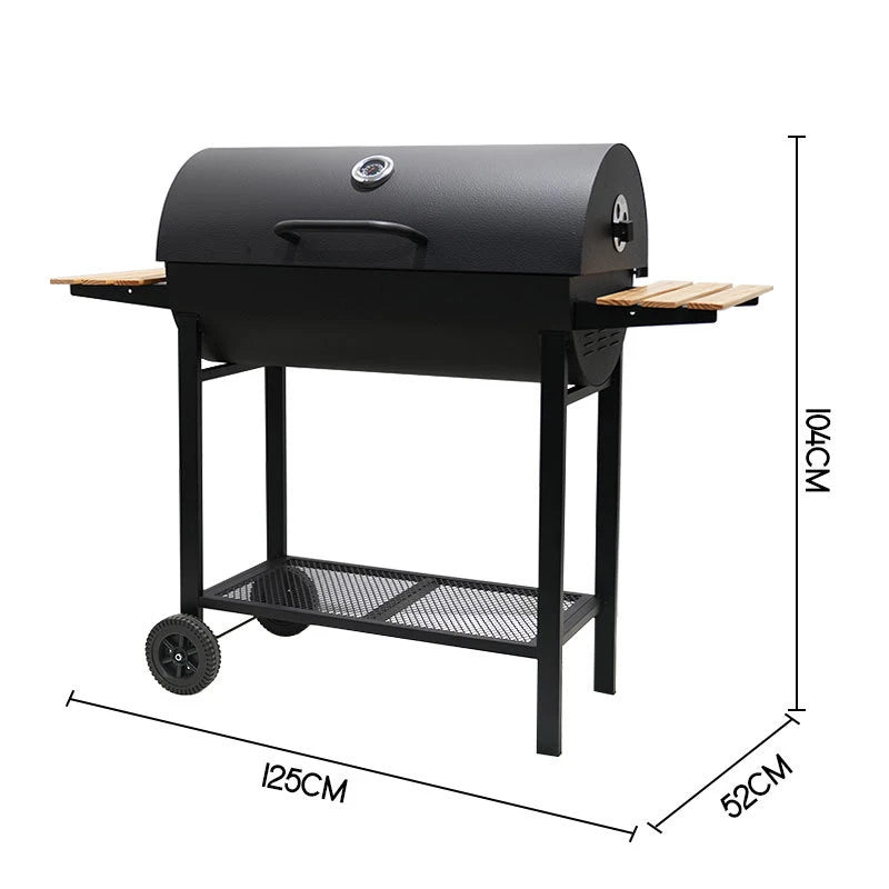 Household Charcoal Stove Outdoor American Barbecue Grill Outdoor Camping Baking Charcoal Grill Fish Grill Charcoal Smoke Grill