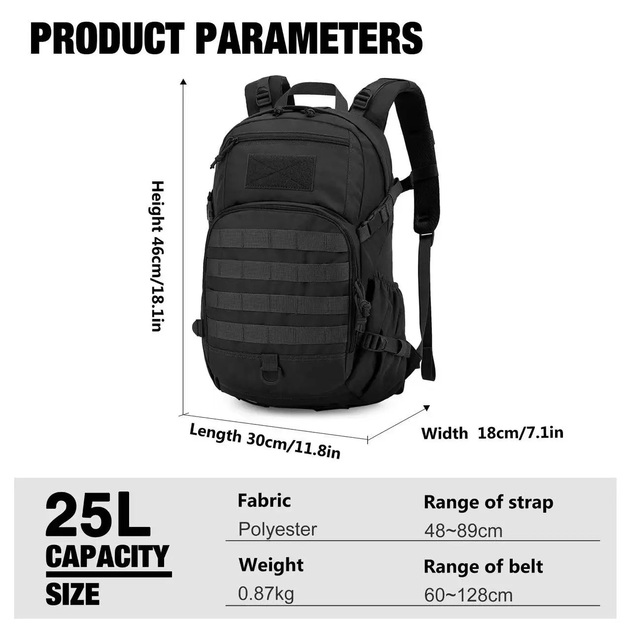 Mardingtop 25L Military Backpacks for Tactical Bicycle Hiking Walking Climbing Mountaineering Cycling Backpack