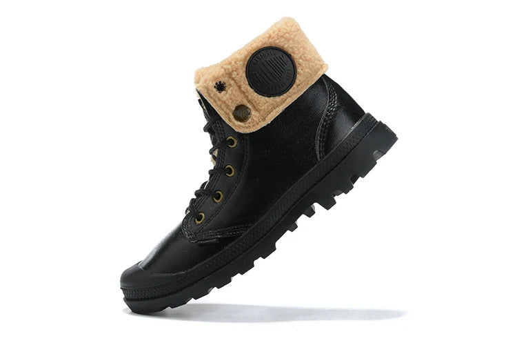 2025 New PALLADIUM Pampa Men Women Soldiers Boots Leather Zipper Ankle Boots Outdoor Dual Purpose Walking Shoes Casual Shoes