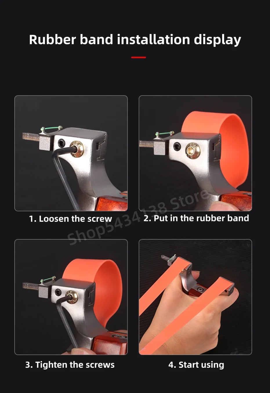 Outdoor Hunting Rubber Belt Shooting Stainless Steel Slingshot High-precision Catapult Sports Hunting Slingshot