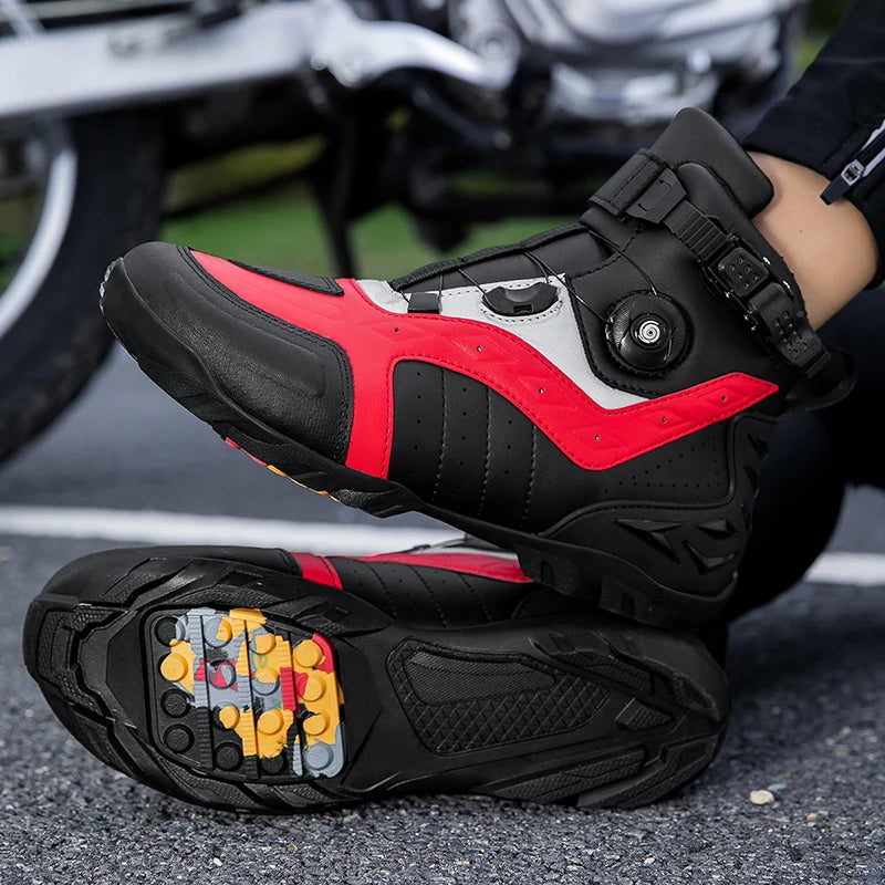 Waterproof Motorcycle Boots Man Wear-Resistant Motocross Boot Breathable Women Motorcycle Anti-Slip Motorcycle Shoes Anti-Fall