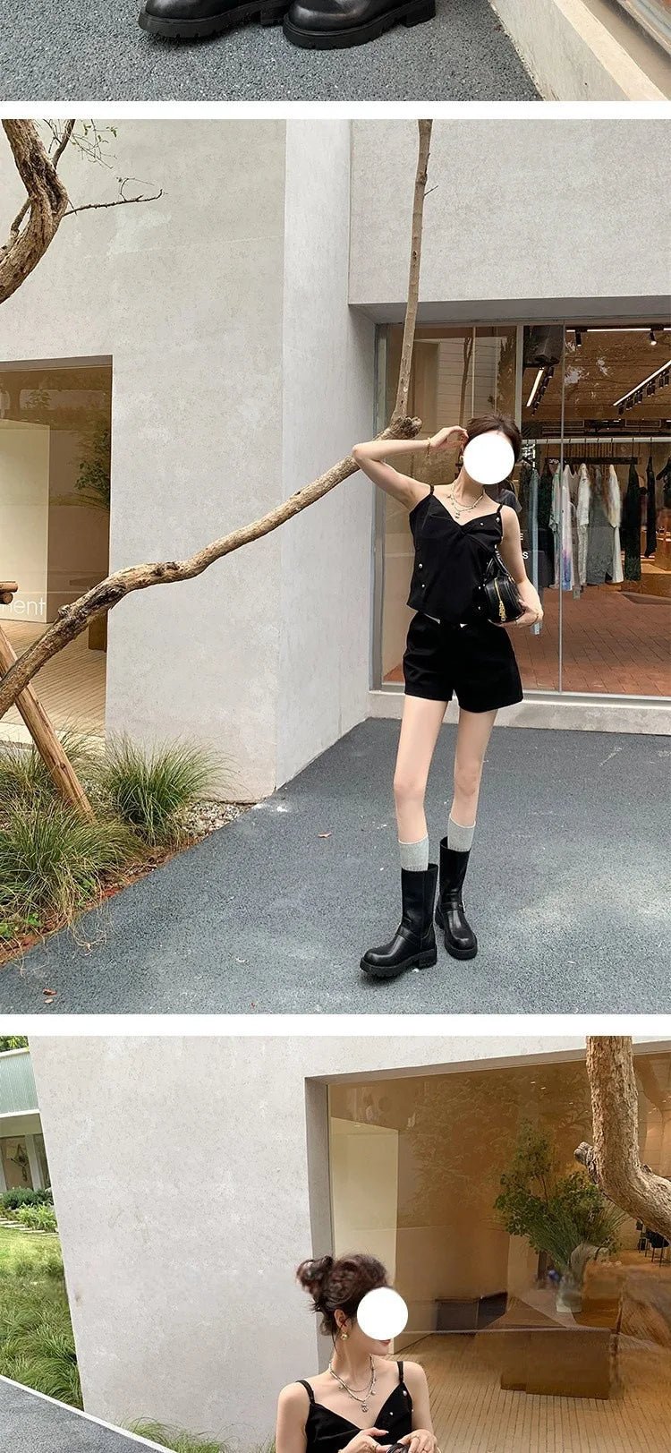 Spring and Autumn Women Boots Retro Platform Boots 2024 Round Toe Solid Color Low Heel Short Buckle Casual Women's Fashion Boots