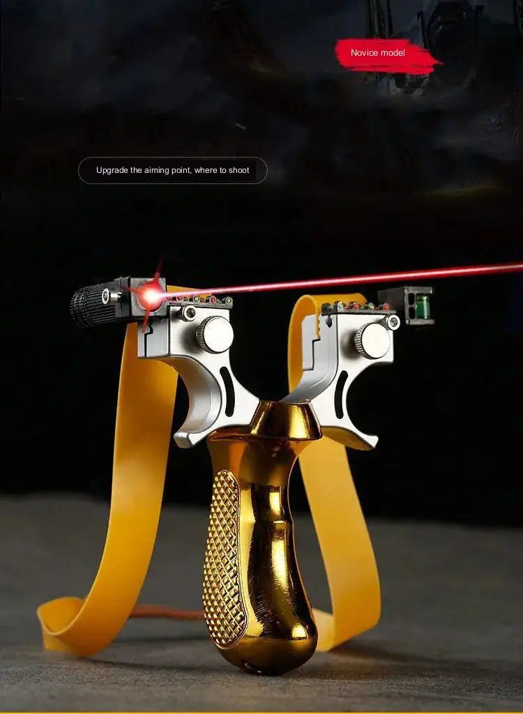 Powerful Slingshot with Laser Spirit Level Fast Press Bow Catapult Precision Infrared Outdoor Sports Hunting Shooting Sling Shot