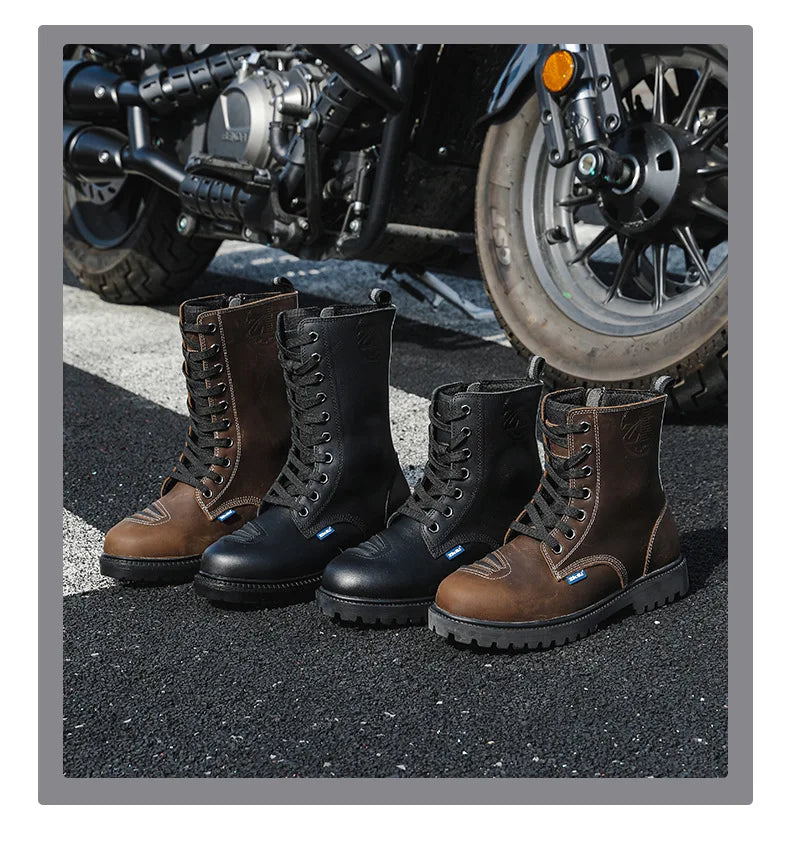 Motorcycle Riding Shoes High Top Motorcycle Boots Breathable Anti Fall Knight Equipment Road Racing Boots Motocross Boots