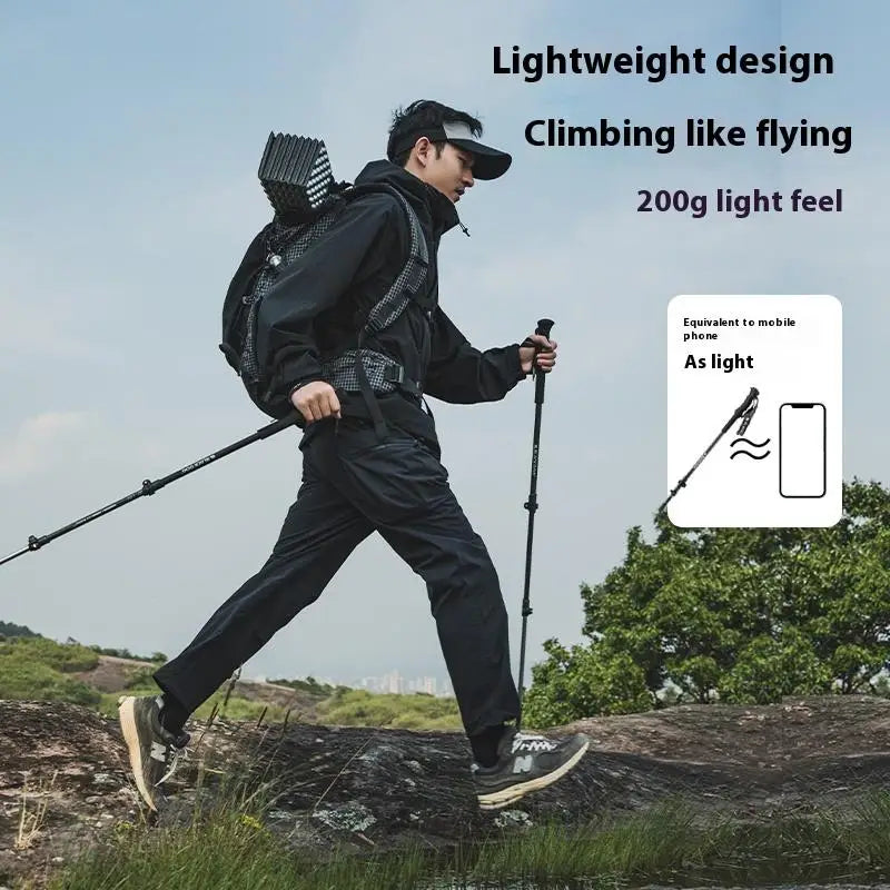 Naturehike Blackdog Trekking Pole Telescopic Aluminum Carbon Walking Sticks Hiking Cane Adjustable Ultralight Mountaineering 1pc